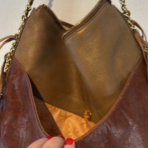 Bodhi Gaansevort Chain Hobo Brown Leather Bag - Picture 10 of 13